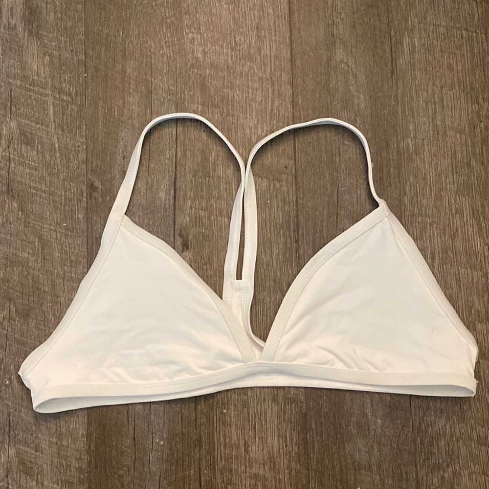 Frankies Bikinis white racerback top